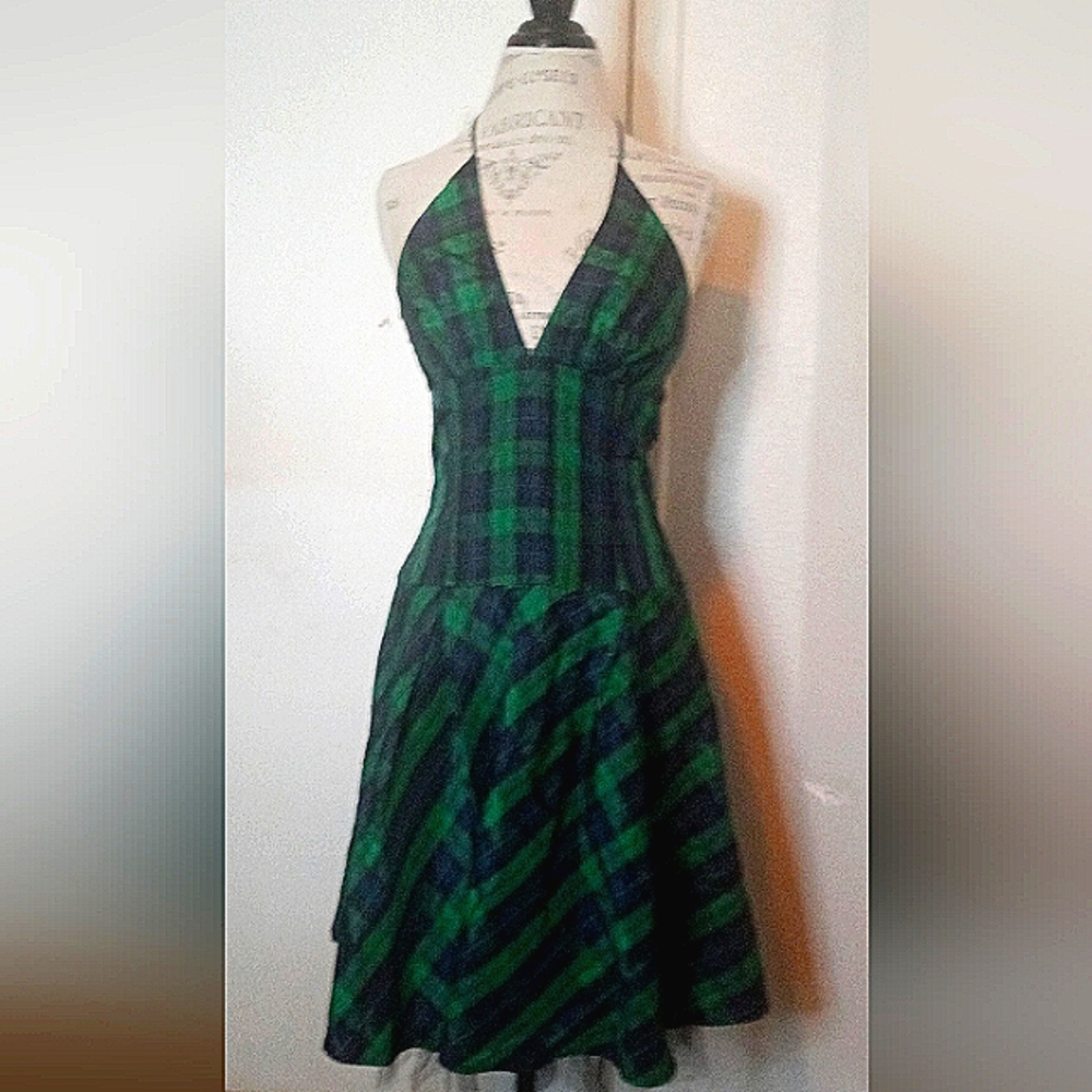 Teeze Me Plaid Halter Top Dress